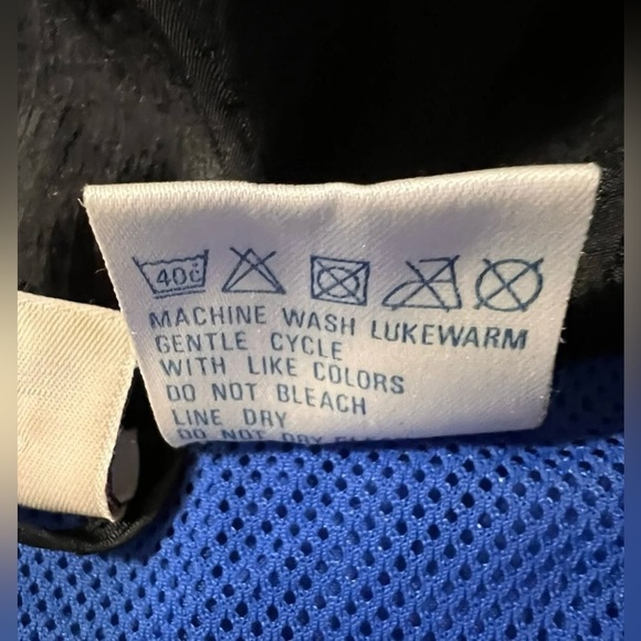 Vintage REEBOK 1/2 Zip Pullover Windbreaker Large Lightweight Black Blue 90s - Picture 8 of 10